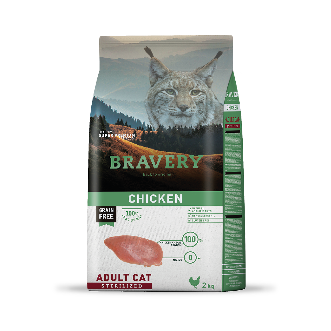 BRAVERY CHICKEN ADULT CAT STERILIZED 2 KG