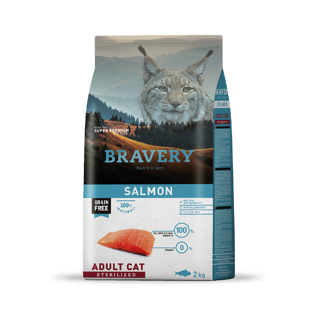 BRAVERY SALMON ADULT CAT STERILIZED 2 KG