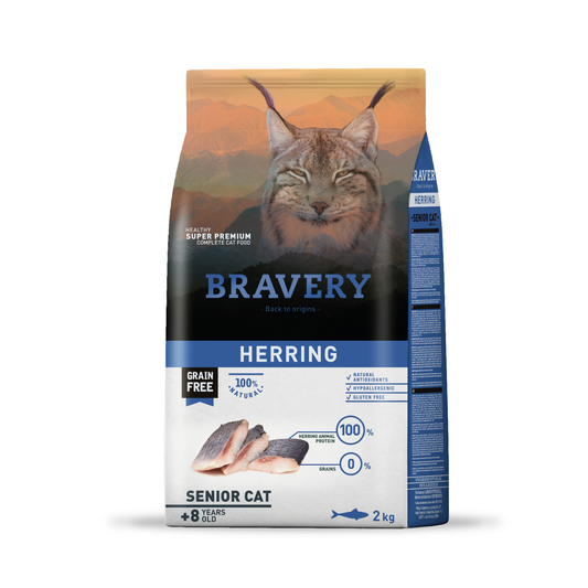 BRAVERY HERRING SENIOR CAT 2 KG