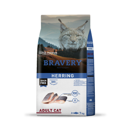 BRAVERY HERRING ADULT CAT 7 KG