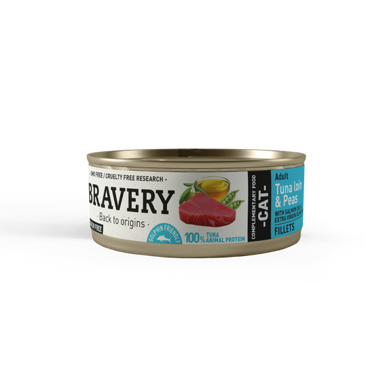 BRAVERY TUNA LOIN AND PEAS ADULT CAT WET FOOD 70 GR