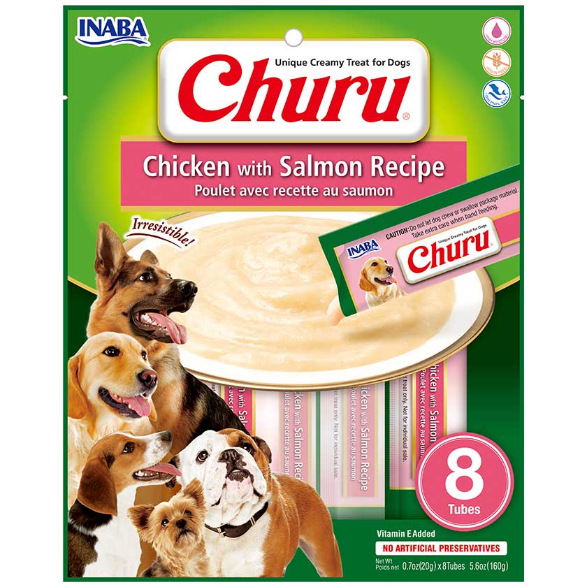 Churu Perro Pollo y Salmón 20gr/8 tubos.