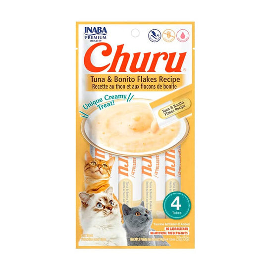 Churu Gato Atún y Hojuelas de Bonito 14gr/4 tubos