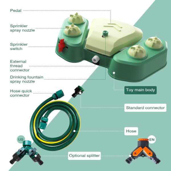 Fuente de agua multifuncional con pedal