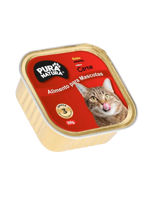 PURA NATURA ALIMENTO HÚMEDO PARA GATO CARNE 300GR