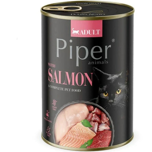 Piper lata para gatos sabor salmon 400g